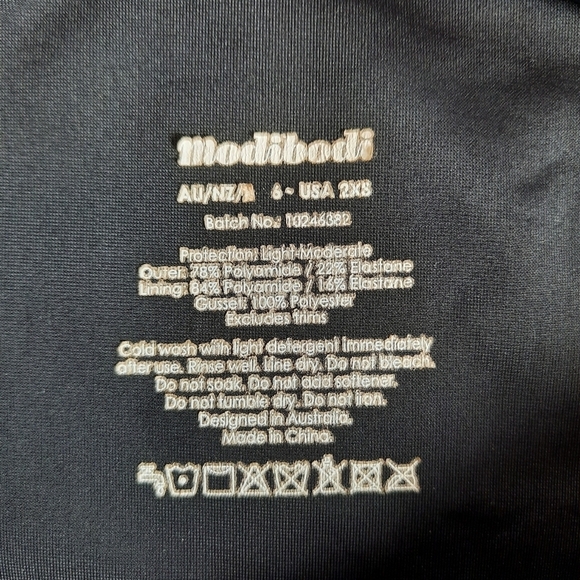 Modibodi Swimwear One Piece black swimsuit size XXS/2 - Picture 11 of 14